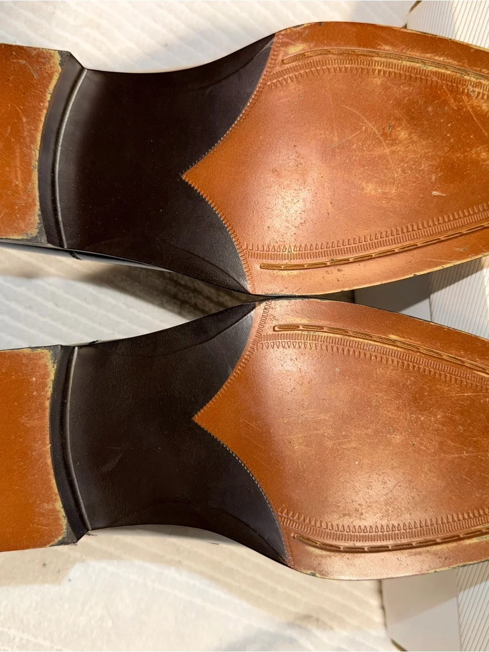 Hugo Vitelli Men’s Black Leather Square Toe Dress Shoes Size 8.5